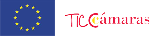 bandera europea y llogotipo del tic